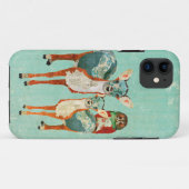 Amber & Azure Hirsch mit Rose Eule iPhone-Hülle Case-Mate iPhone Hülle (Rückseite (Horizontal))