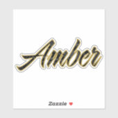 Amber black gold Lettering Aufkleber Sticker (Blatt)
