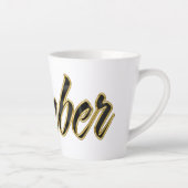 Amber black gold Lettering Latte Tasse (Rechts)