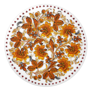 Amber Blume Elegantes Land Keramikknauf