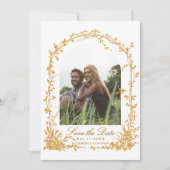Amber Botanical Arch Garden Wedding Photo Save The Date (Vorderseite)
