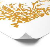 Amber Botanical Arch Garden Wedding Welcome  Poster (Ecke)