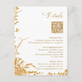 Amber Botanical Wedding QR Code Details  Begleitkarte (Vorderseite)