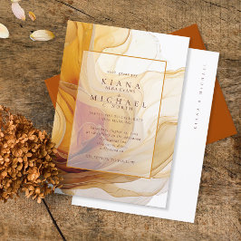 Amber Brandy Abstrakt Ink Wedding ID1089