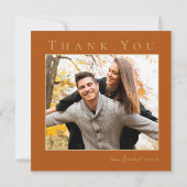 Amber Brandy Abstrakt Ink Wedding ID1089 Dankeskarte (Rückseite)