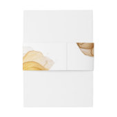 Amber Brandy Abstrakt Ink Wedding ID1089 Einladungsbanderole (Rückseitenbeispiel)