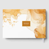 Amber Brandy Abstrakt Ink Wedding ID1089 Gästebuch (Rückseite)