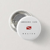 Amber Caye Belize Button (Vorne & Hinten)