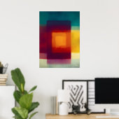 Amber Crimson Color Field Abstract Modern Wall Art Poster (Heimbüro)