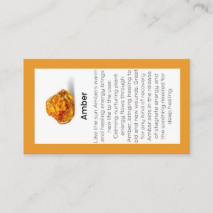 Amber Crystal Meaning Juwelier Display Card Visitenkarte