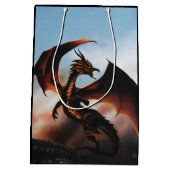 Amber Dragon Fantasy Mittlere Geschenktüte (Rückseite)