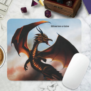 Amber Dragon Fantasy Mousepad