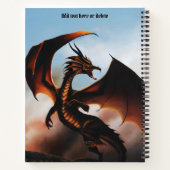 Amber Dragon Fantasy Notizblock (Rückseite)