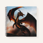 Amber Dragon Fantasy Notizbuch (Vorderseite)