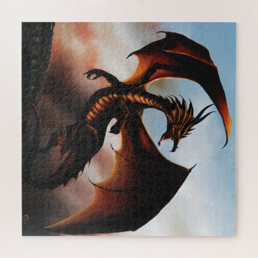 Amber Dragon Fantasy Puzzle (Horizontal)