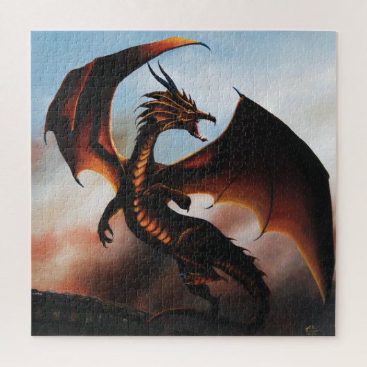Amber Dragon Fantasy Puzzle (Vertikal)