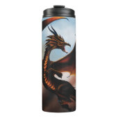 Amber Dragon Fantasy Thermosbecher (Vorderseite)