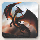 Amber Dragon Fantasy Untersetzer (Vorderseite)