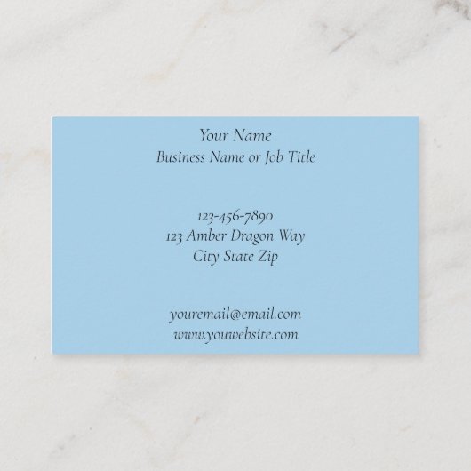 Amber Dragon Fantasy Visitenkarte (Rückseite)