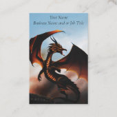 Amber Dragon Fantasy Visitenkarte (Vorderseite)