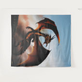Amber Dragon Fantasy Wandteppich (Vorderseite (Horizontal))