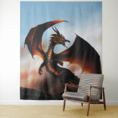 Amber Dragon Fantasy Wandteppich (Beispiel)