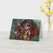 "Amber Dragonling" Greeting Card Karte (Gelbe Blume)