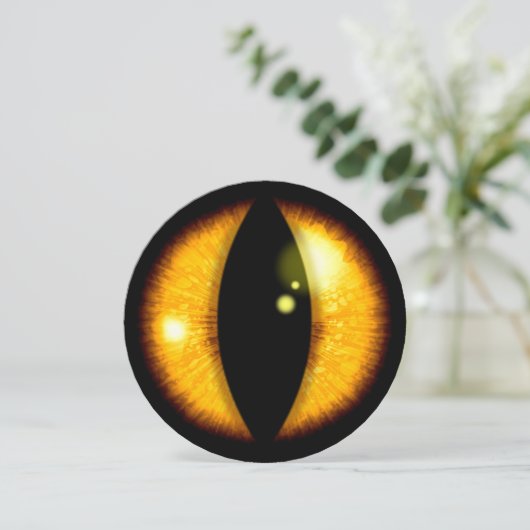 Amber Dragons Augen Einladung (Stehend Vorderseite)