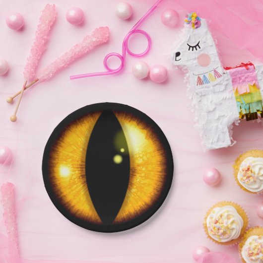 Amber Dragons Eye Pappteller (Party)