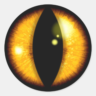 Amber Dragons Eye Runder Aufkleber