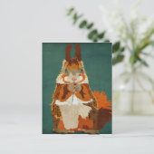 Amber Eichhörnchen Retro Postkarte (Stehend Vorderseite)