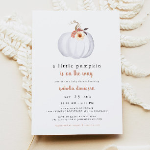 Amber - Eine kleine Pumpkin Rustic Fall Baby Dusch Einladung