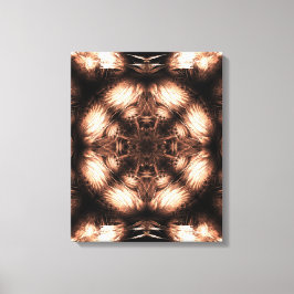 Amber Energy Mandala Fraktal Kunst Leinwanddruck