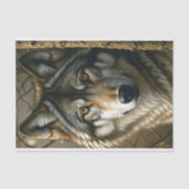 Amber Eye Wolf Forest Gaze Decoupage Seidenpapier (Vorderseite)