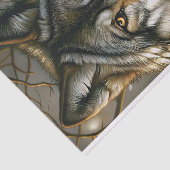 Amber Eye Wolf Forest Gaze Decoupage Seidenpapier (Ausschnitt)