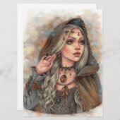 Amber Fantasy Fee Verzauberung Kunst-Karte (Vorne/Hinten)