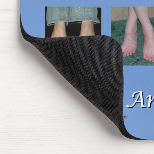 Amber Feet Collage Mousepad (Ecke)