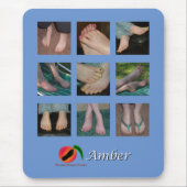 Amber Feet Collage Mousepad (Vorne)