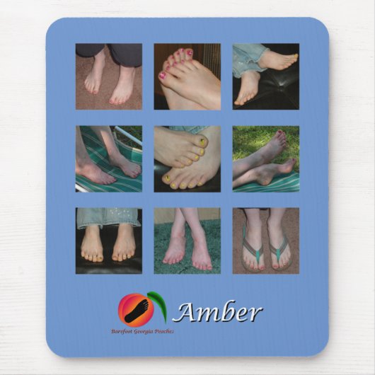Amber Feet Collage Mousepad (Vorne)