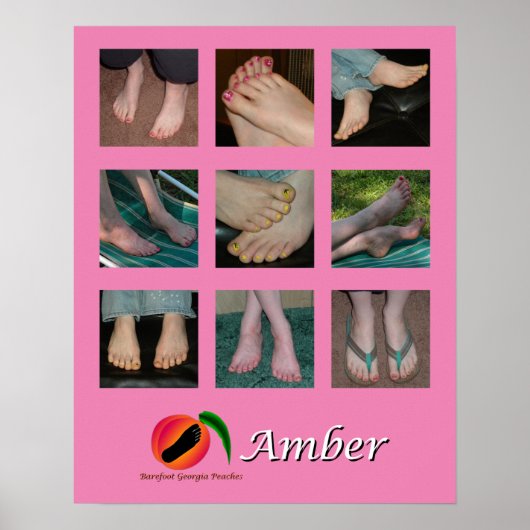 Amber Feet Collage Poster (Vorne)