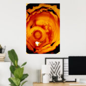 Amber Fire Rock Mineral Poster (Heimbüro)
