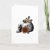 Amber Floral Eulen Gothic Hochzeit Programm (Rückseite)