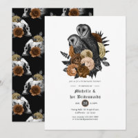 Amber Floral Owls Gothic Bridesmaids Luncheon