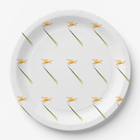 Amber-Flügel rund Pappteller (Vorderseite)