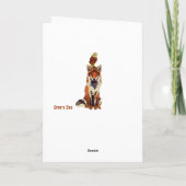 Amber Fox & Owl Geburtskarte Karte (Rückseite)