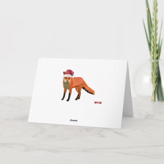 Amber Fox Weihnachtskarte Feiertagskarte (Rückseite)