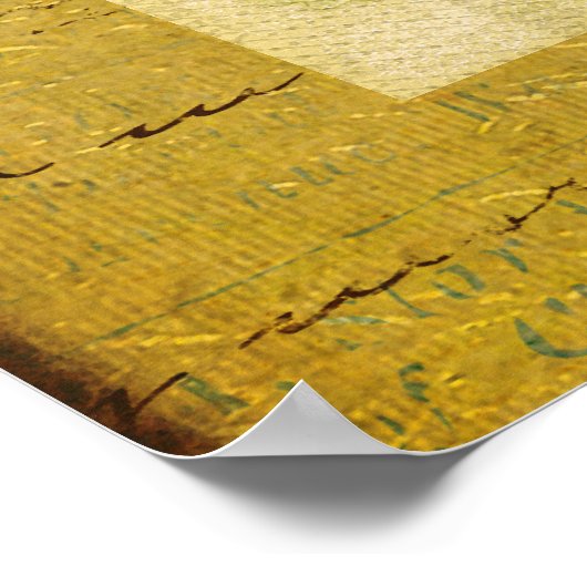 Amber Foxes Art Poster (Ecke)