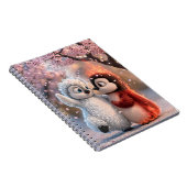 Amber & Frosty Cherry Blossom Penguin Notebook Notizblock (Rechte Seite)