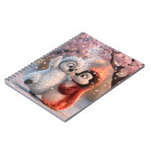Amber & Frosty Cherry Blossom Penguin Notebook Notizblock (Linke Seite)
