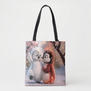Amber & Frosty Cute Penguin Tote Bag Tasche